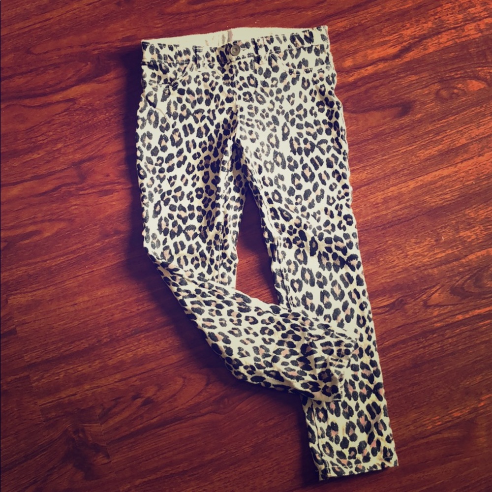 Children’s place leopard print skinny jeans